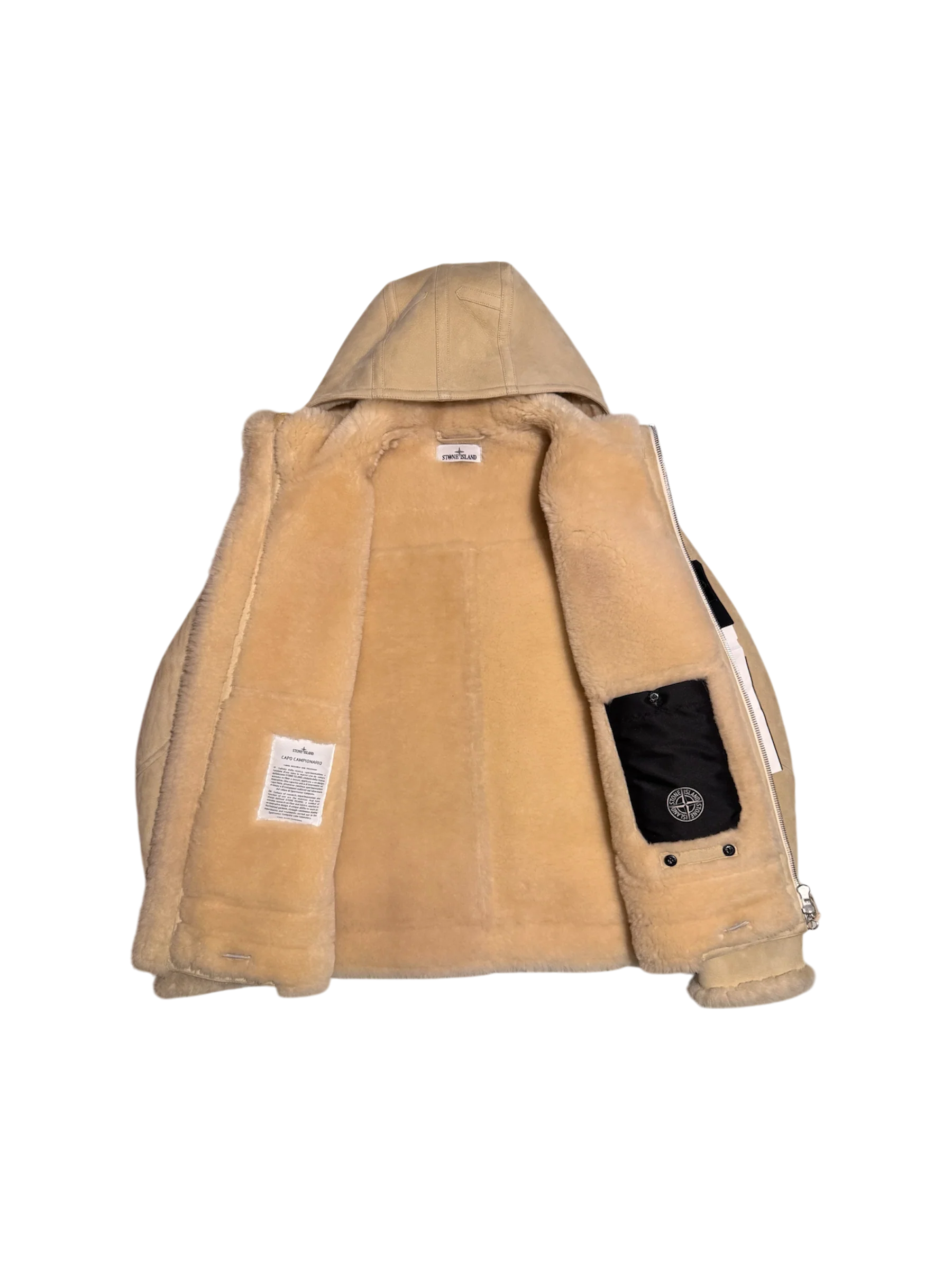 Stone Island 'Suede Sheepskin' Jacket - Large - Image 3