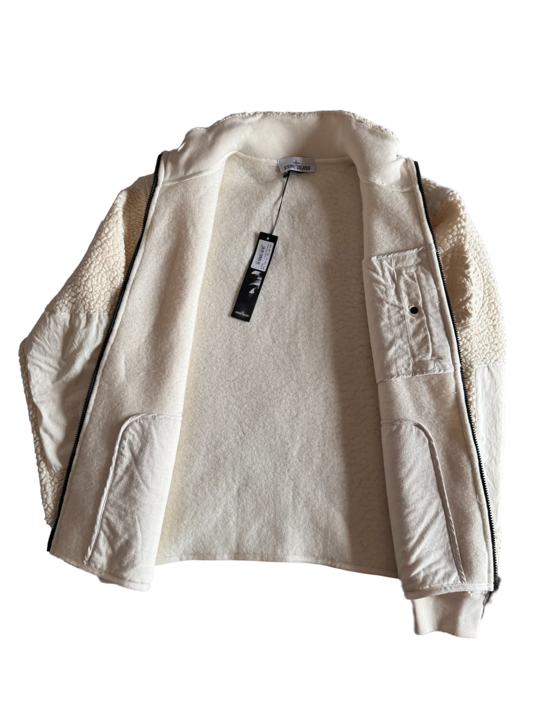 Stone Island Teddy Cream Sweatshirt - Medium - Image 2