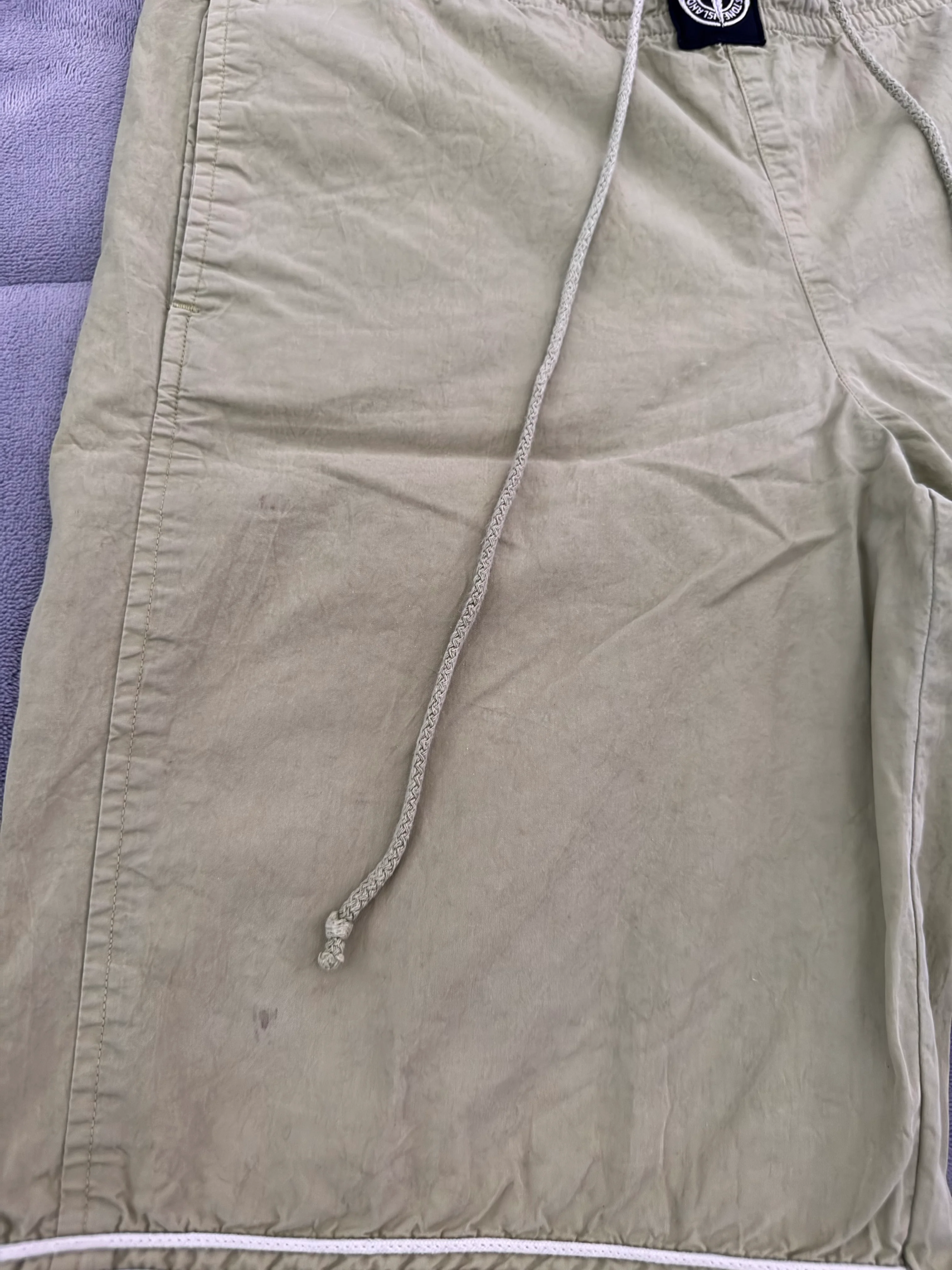 Stone Island Junior Vintage Green Swim Shorts - 12 Years - Image 3