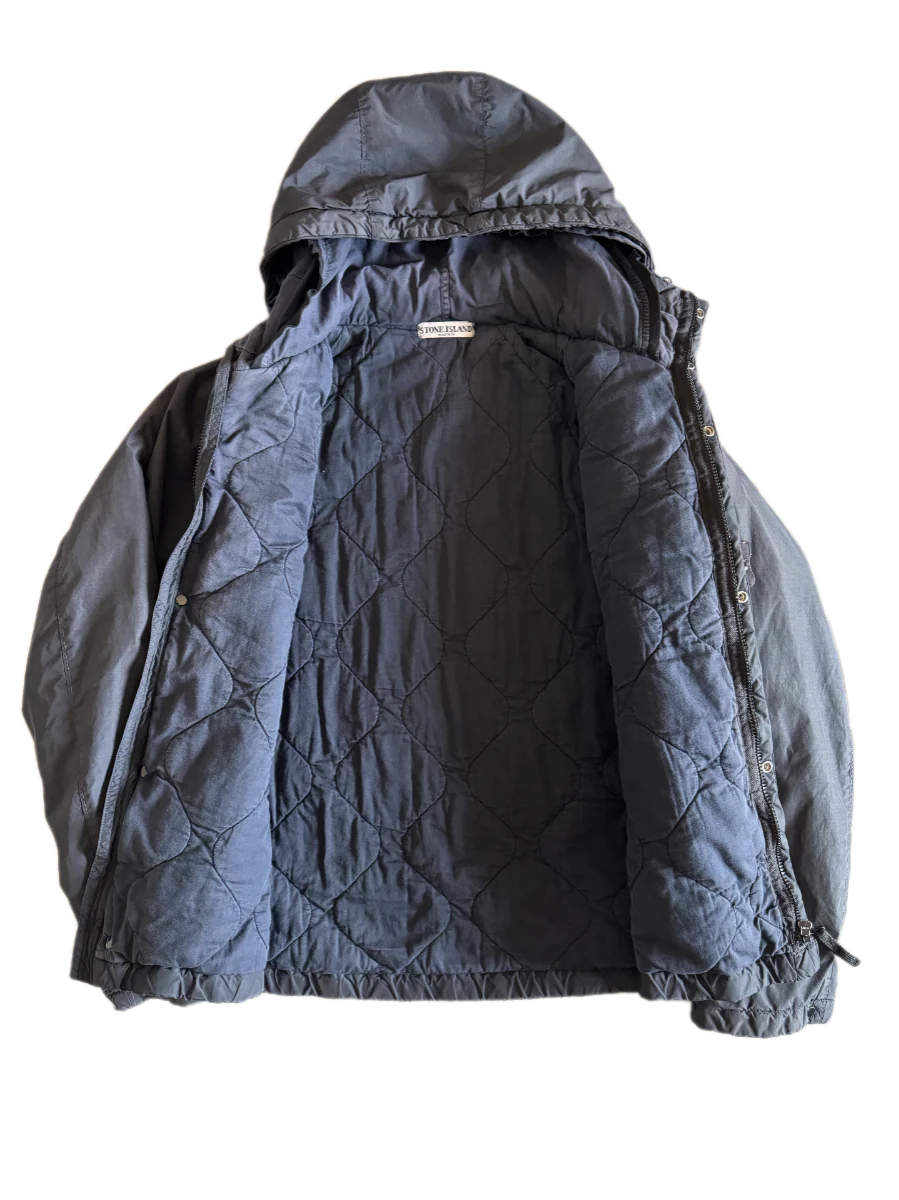 Stone Island AW03 Vintage Hooded Quilted Nylon Jacket - Large - Image 2