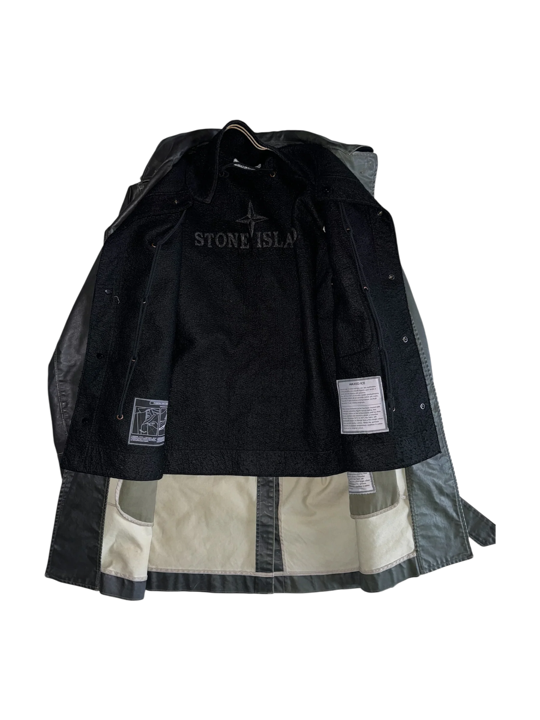 Stone Island 'Waxed Ice Heat Reactive' Trench - Medium - Image 3