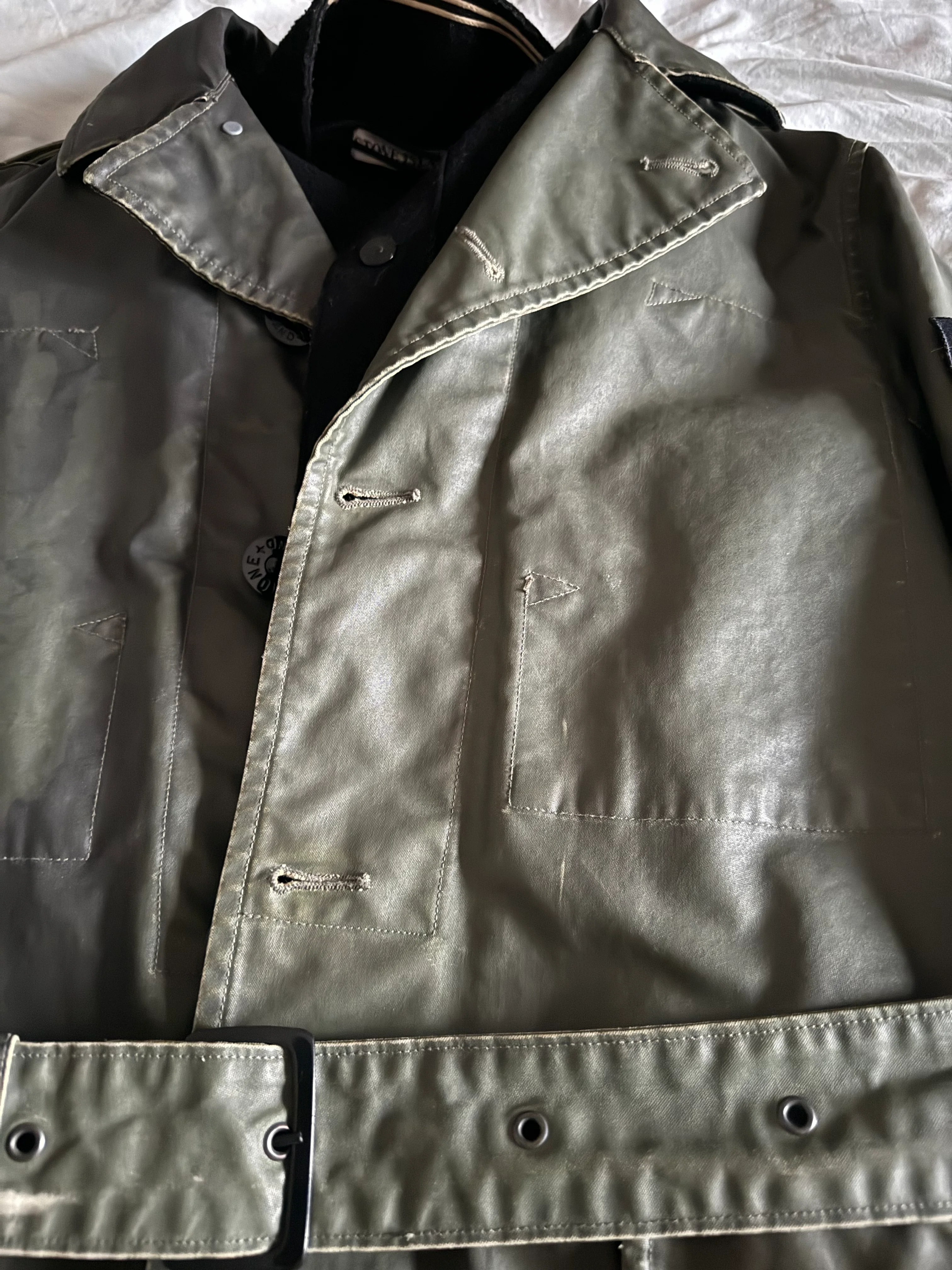 Stone Island 'Waxed Ice Heat Reactive' Trench - Medium - Image 6