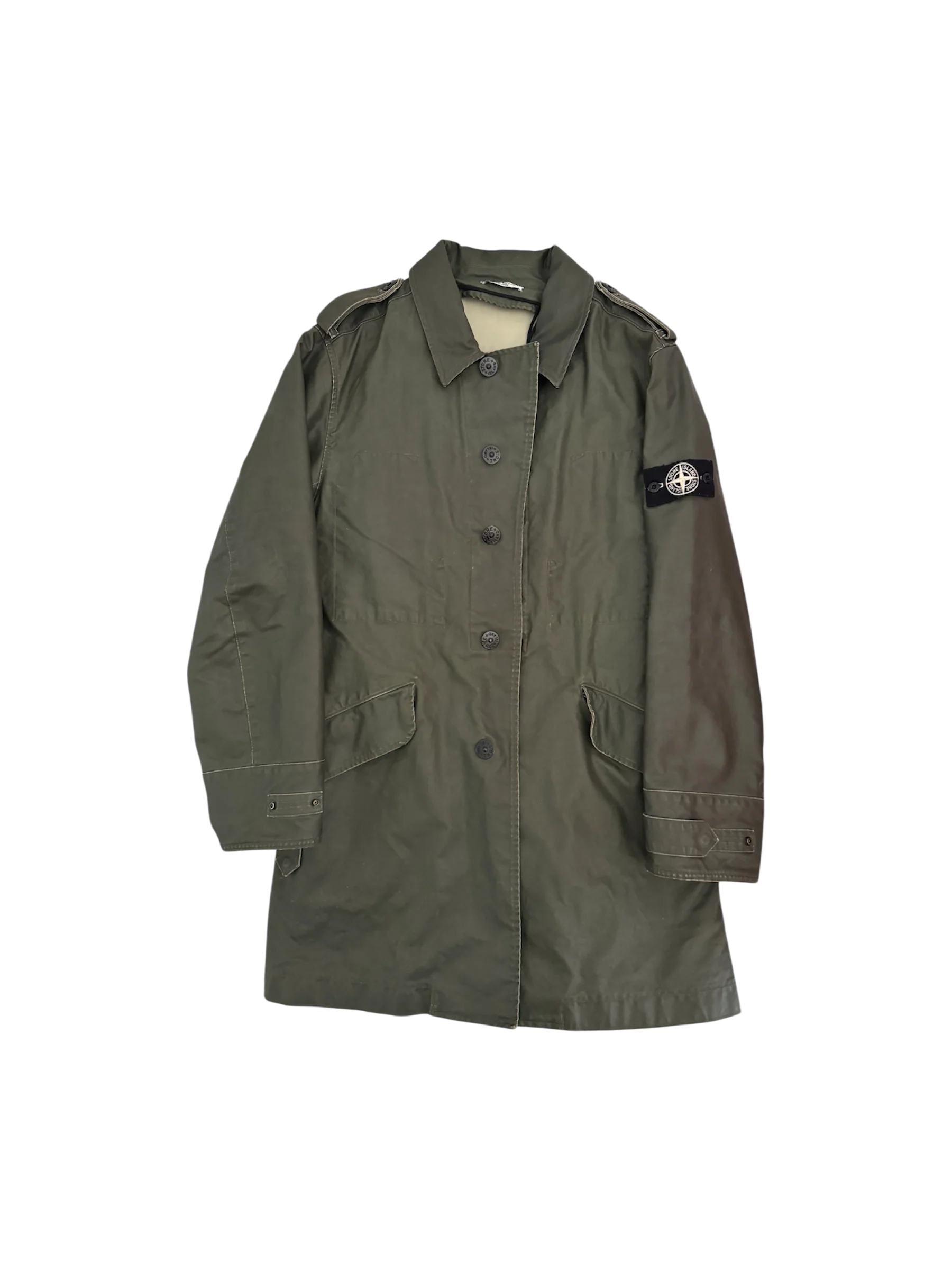 Stone Island 'Waxed Ice Heat Reactive' Trench - XXL - Image 2
