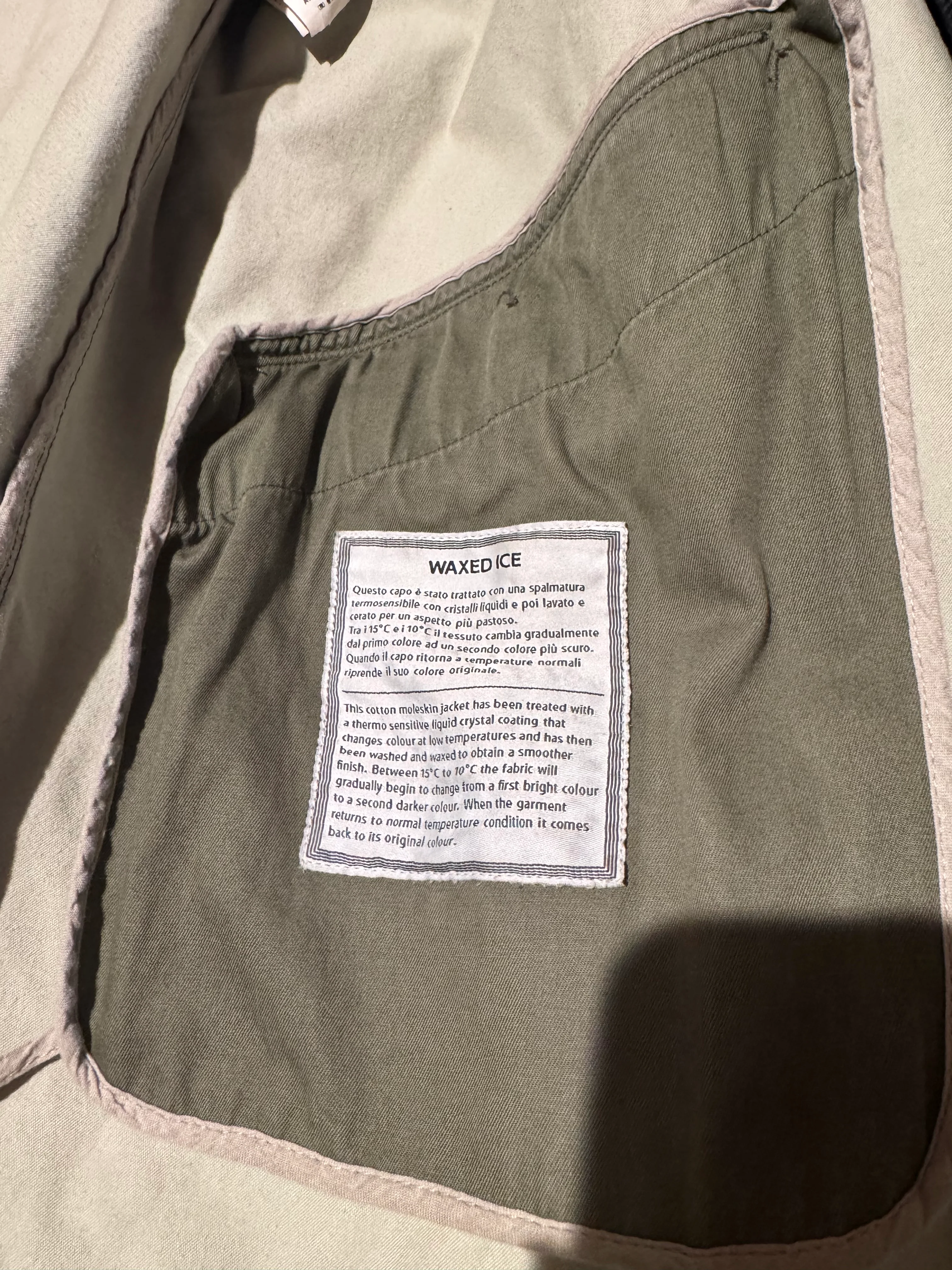 Stone Island 'Waxed Ice Heat Reactive' Trench - XXL - Image 5
