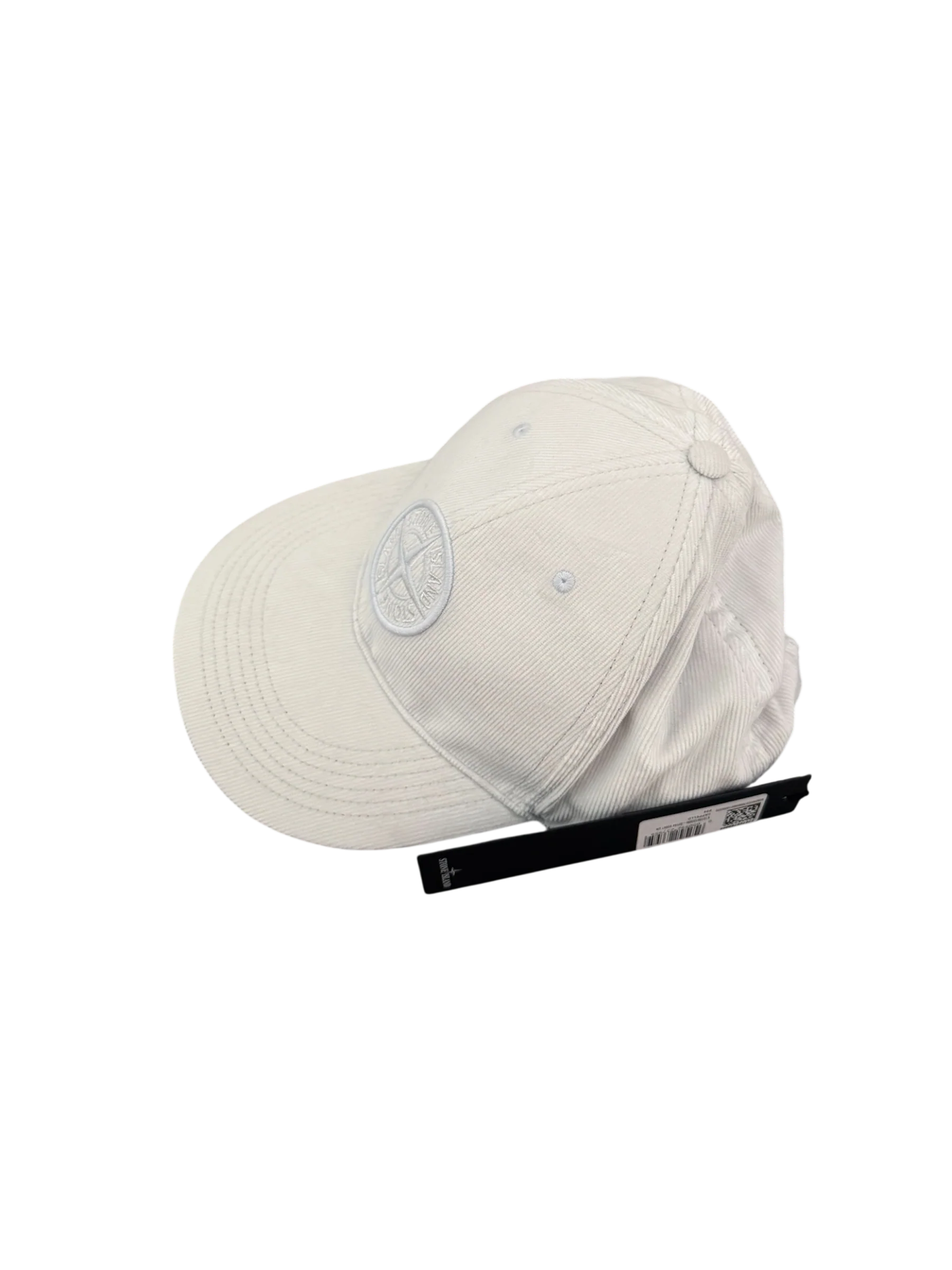 Stone Island White Corduroy Cap - Unisize - Image 2