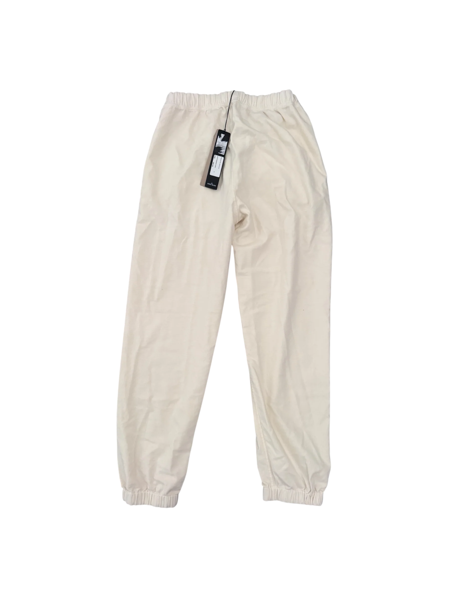 Stone Island White Cotton Moleskine Joggers - W31 - Image 2
