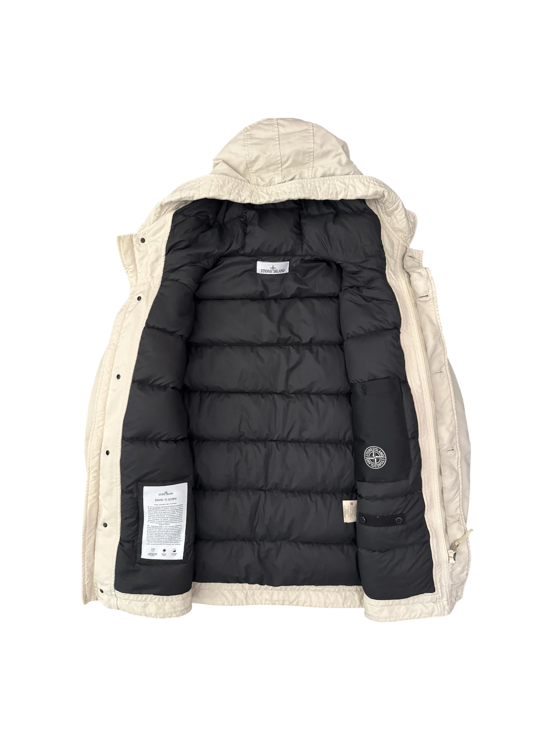 Stone Island White 'David TC Down' Jacket - Large - Image 2