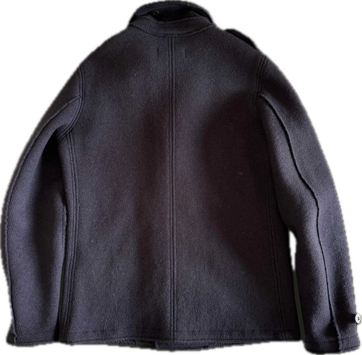 Stone Island Wool Navy Coat - Medium - Image 3