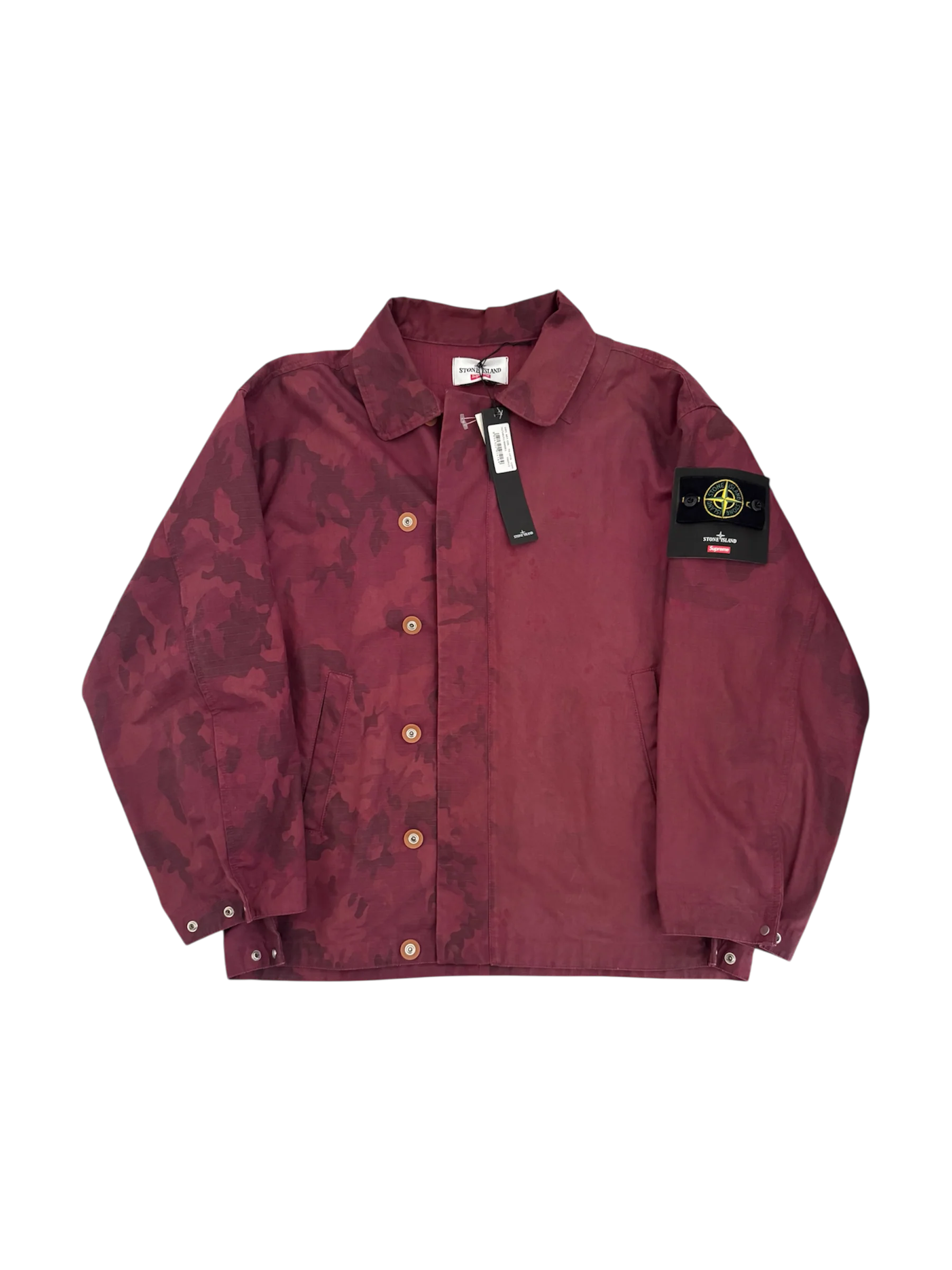 Stone Island x Supreme 'Cotton Ripstop Ice Jacket Camo' Jacket - Large