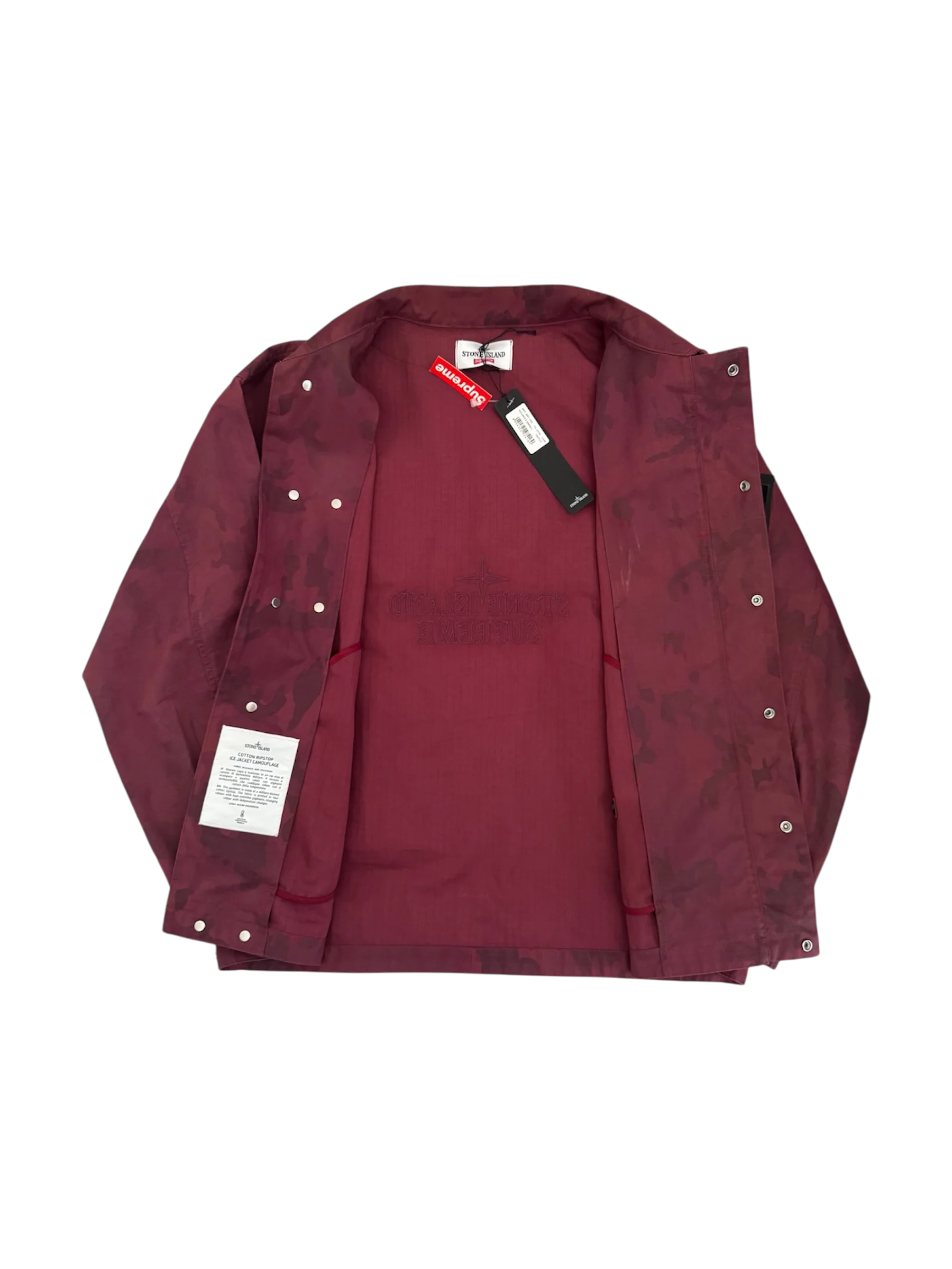 Stone Island x Supreme 'Cotton Ripstop Ice Jacket Camo' Jacket - Large - Image 4