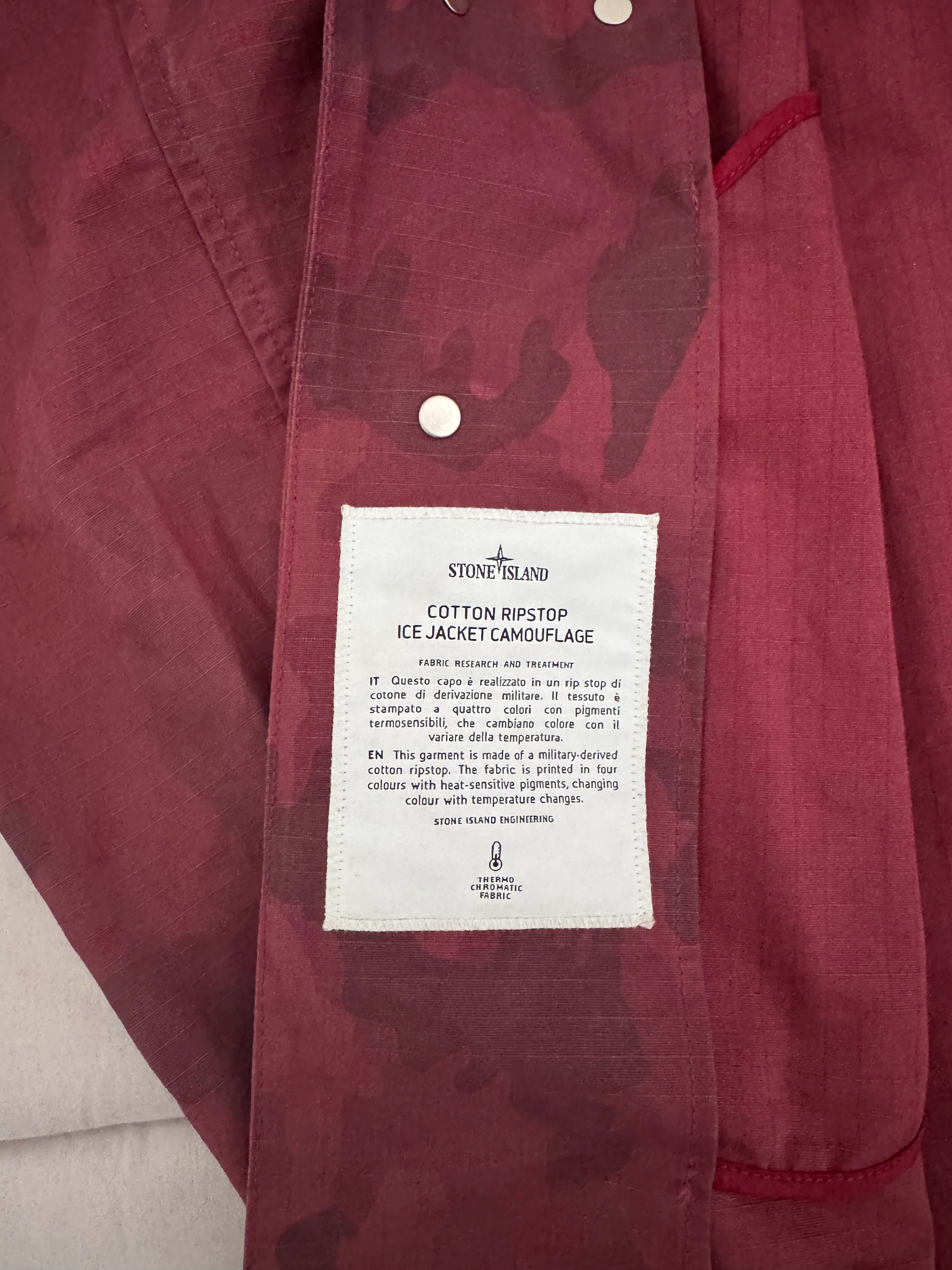 Stone Island x Supreme 'Cotton Ripstop Ice Jacket Camo' Jacket - Large - Image 9