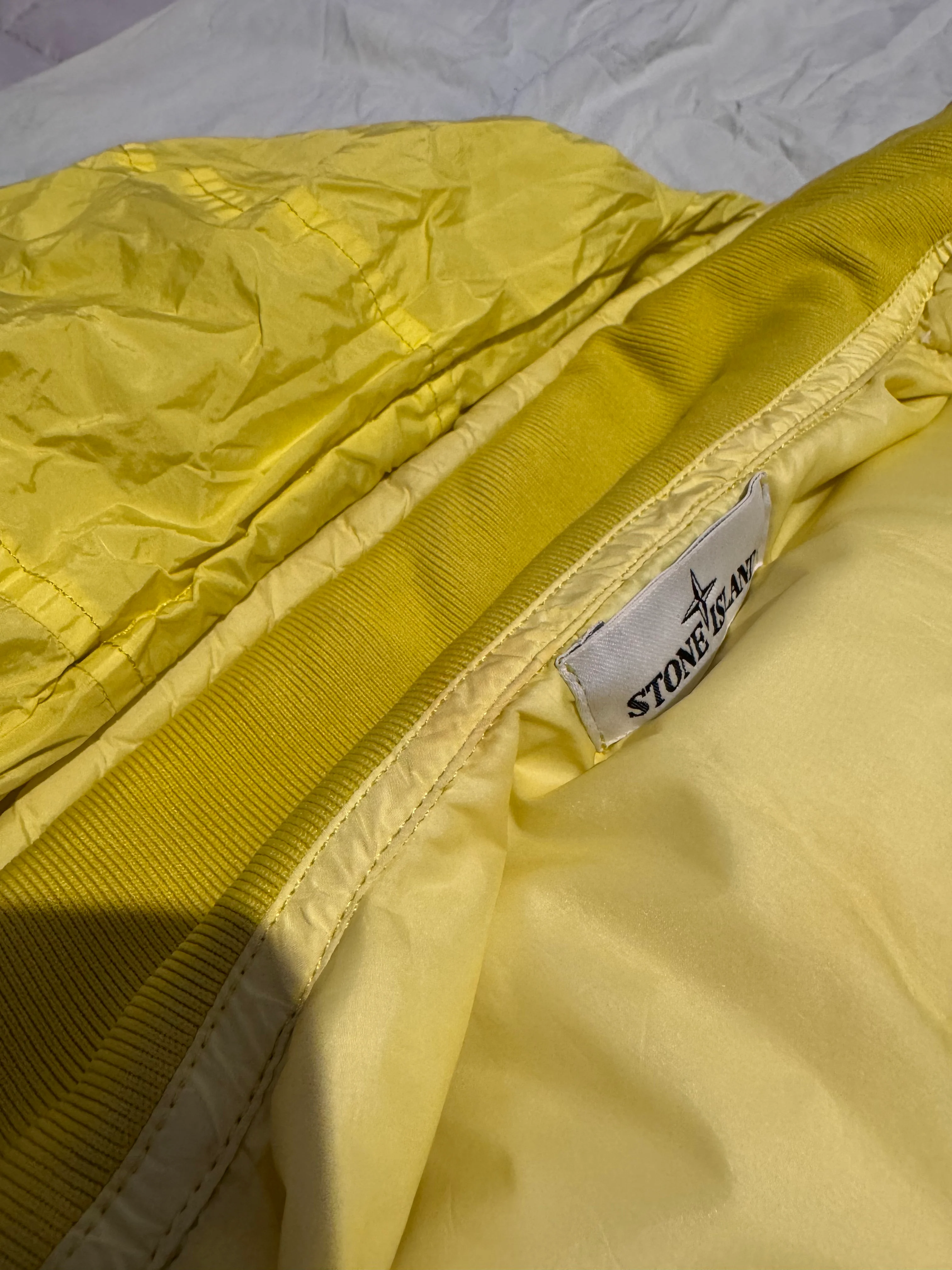 Stone Island Yellow 'Crinkle Reps Down' Puffer - Large - Image 5