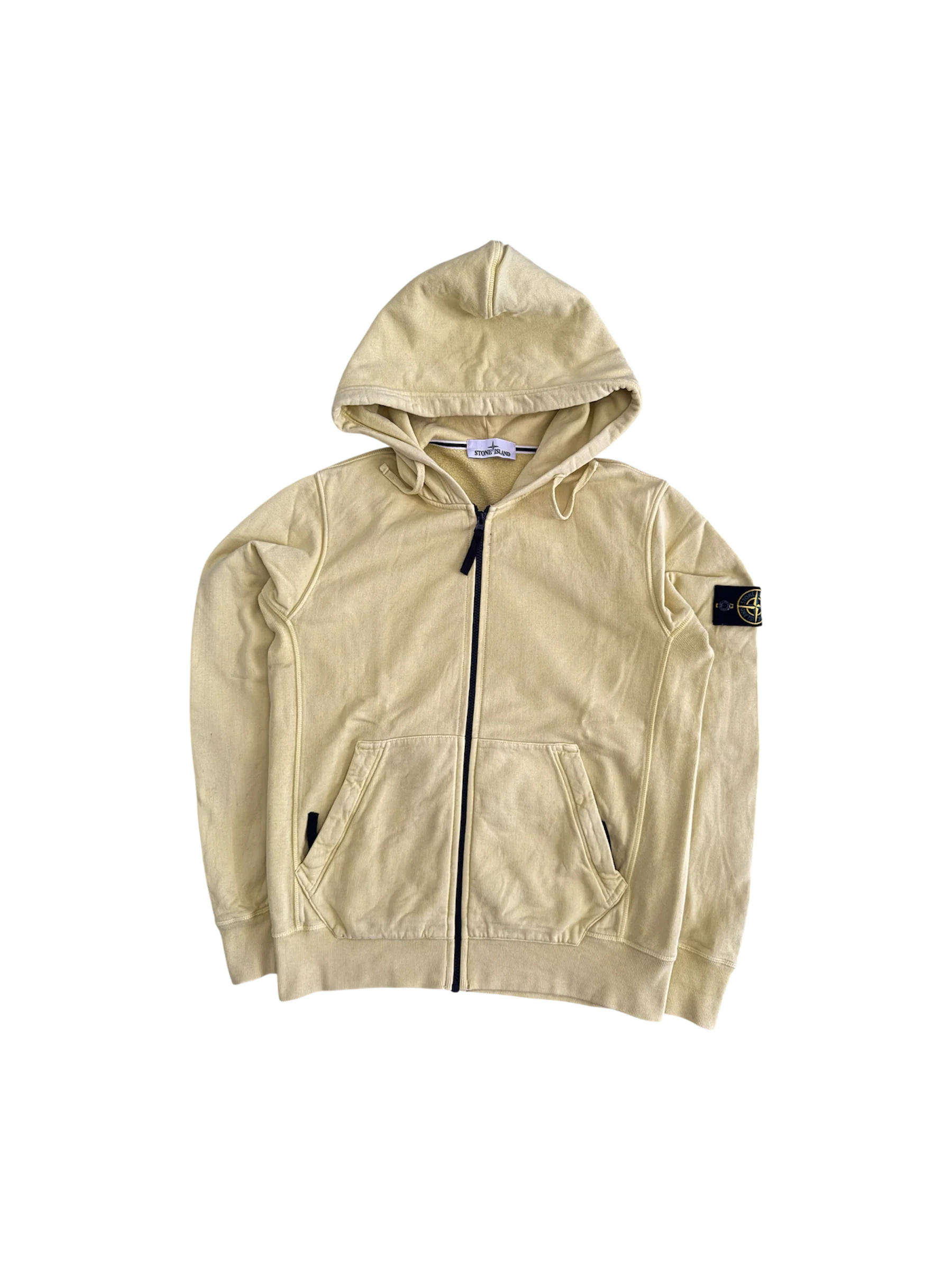 Stone Island Yellow Hoodie - Medium