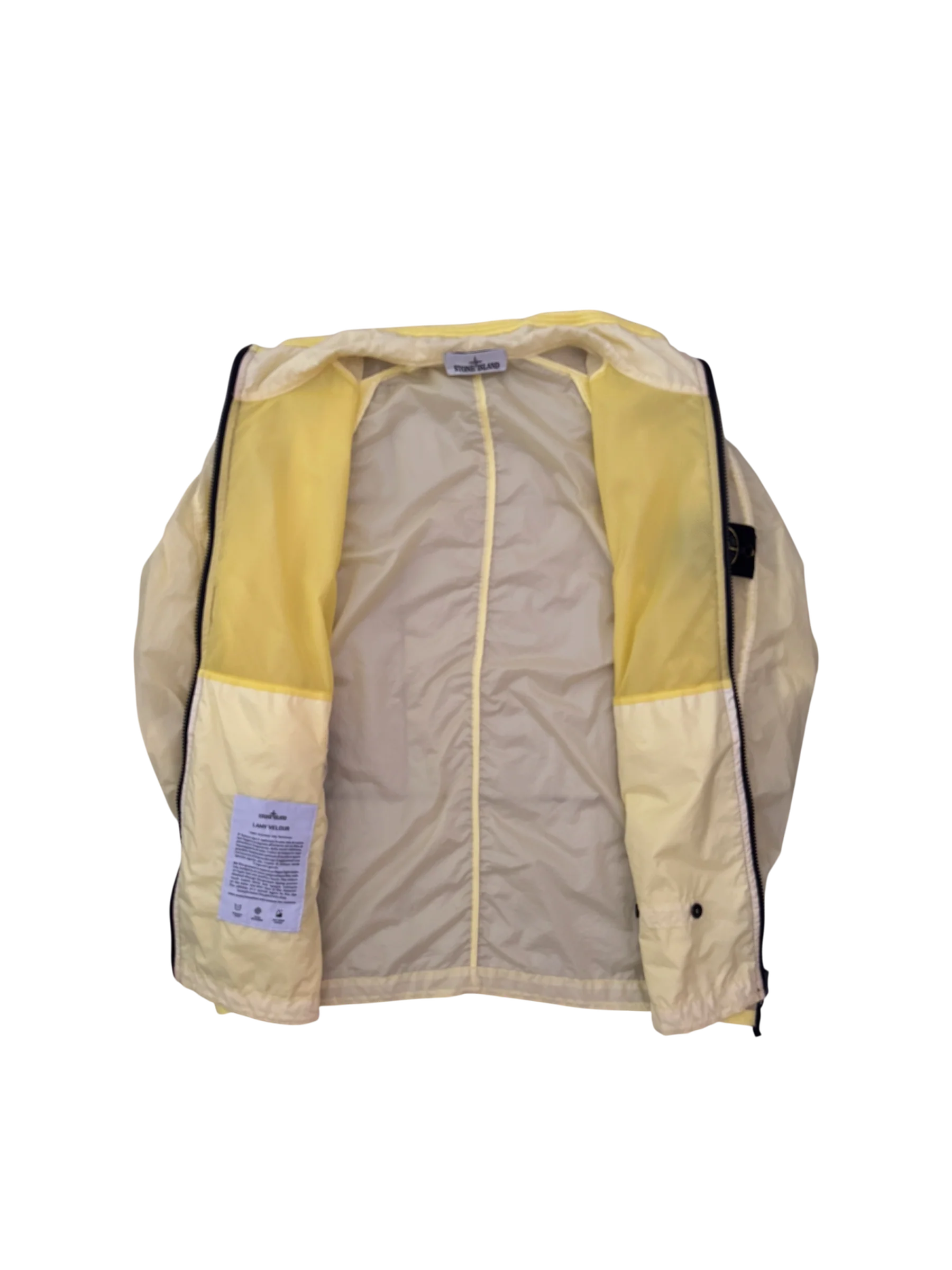 Stone Island Yellow 'Lamy Velour' Jacket - Medium - Image 2