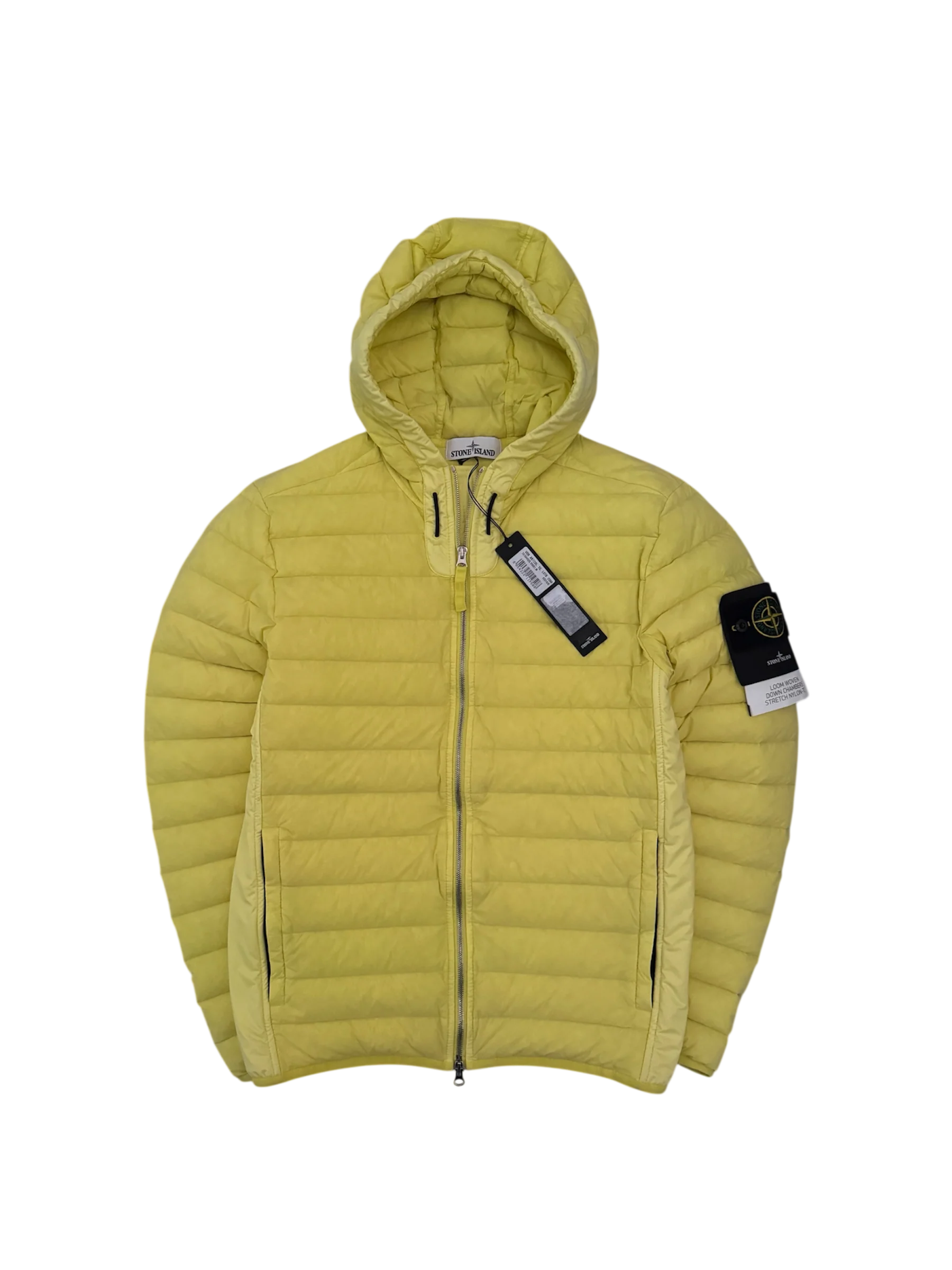 Stone Island Yellow 'Loom Woven Down' Puffer - Medium