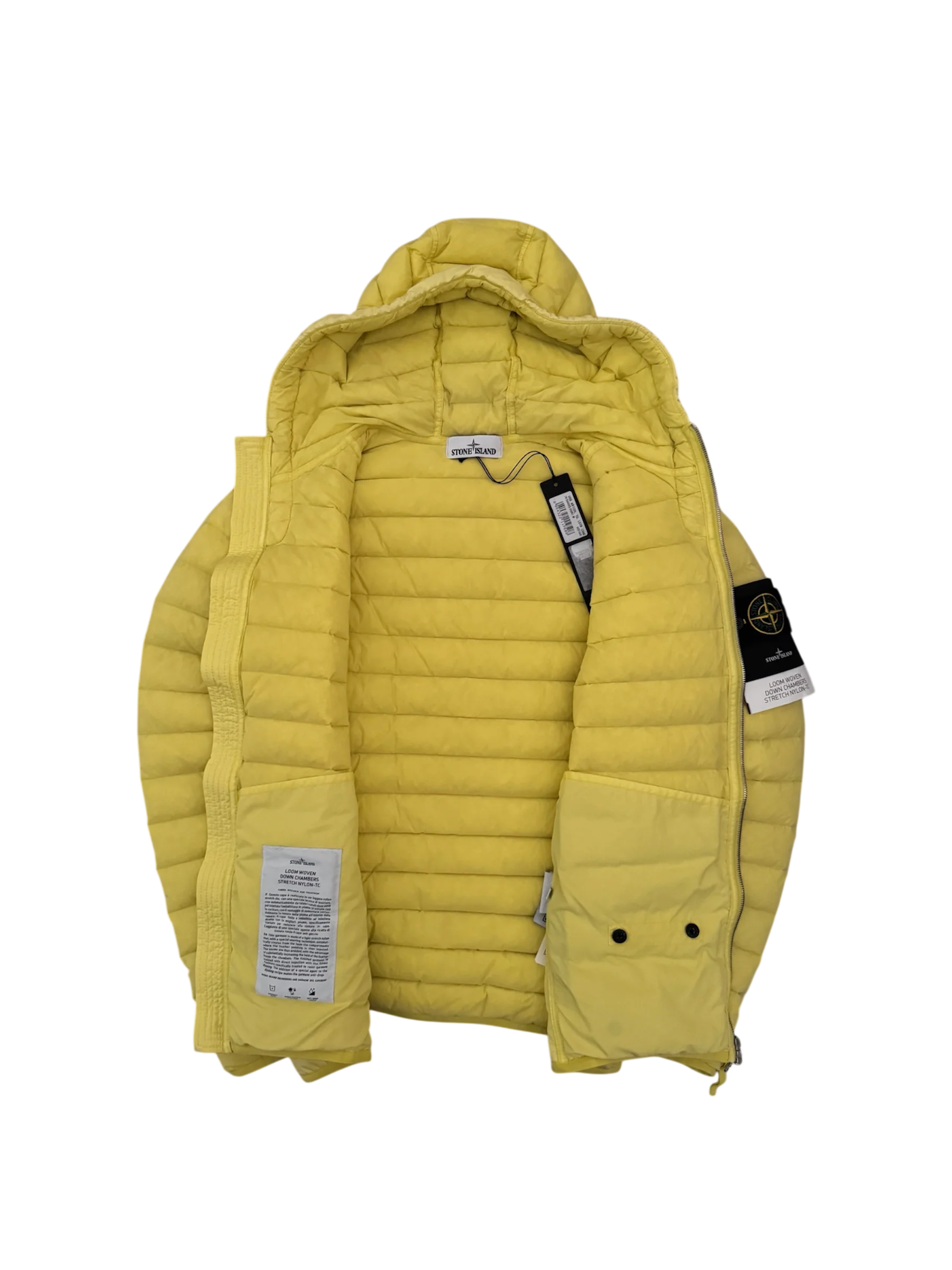 Stone Island Yellow 'Loom Woven Down' Puffer - Medium - Image 2