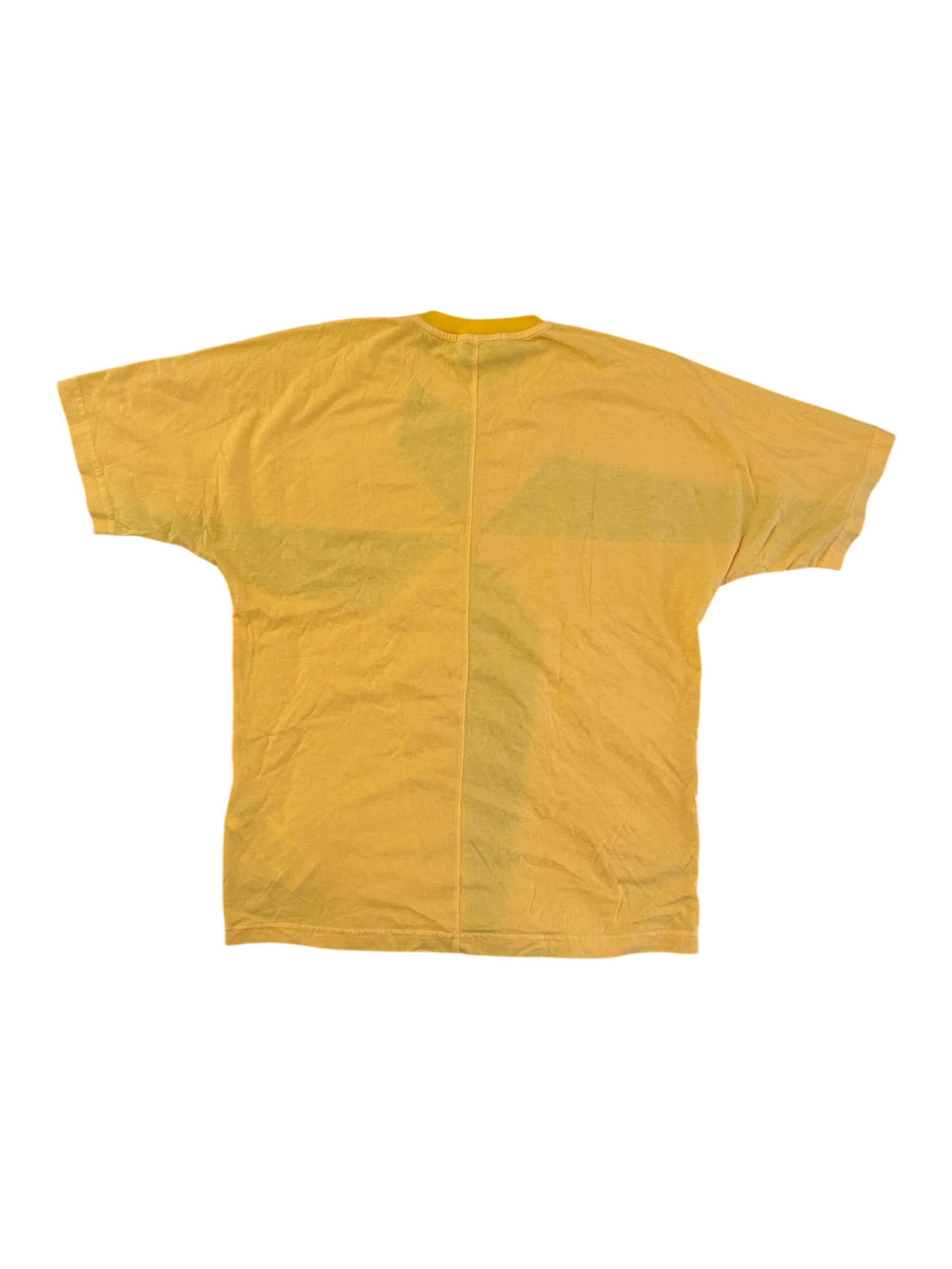 Stone Island Yellow Nylon Metal Logo T-Shirt - Large - Image 2