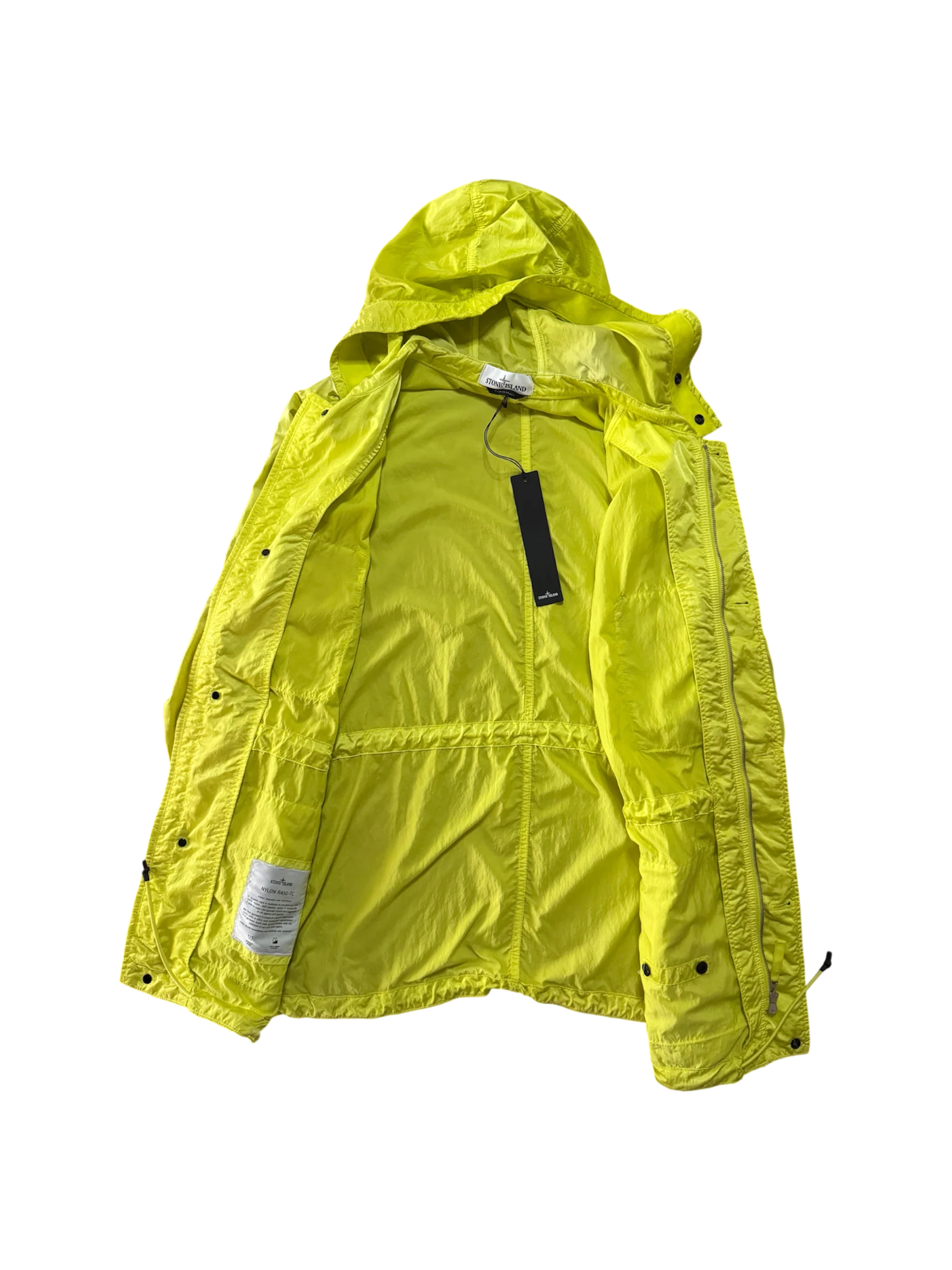 Stone Island Yellow 'Nylon Raso' Jacket - Large - Image 2