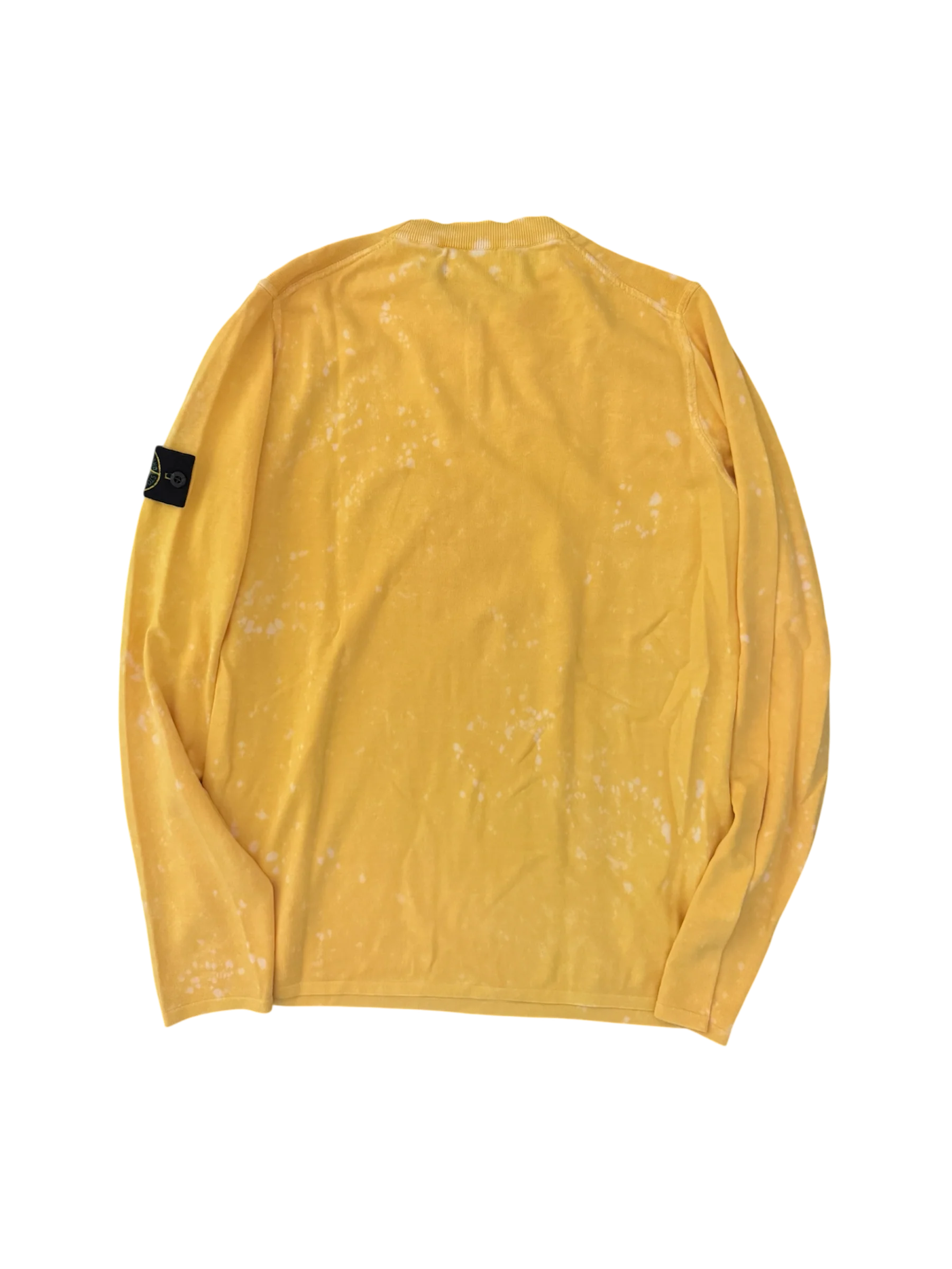 Stone Island Yellow Off-Dye OVD Treatment Knit - Medium - Image 2